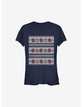 Marvel Deadpool Christmas Pattern Sweater Girls T-Shirt