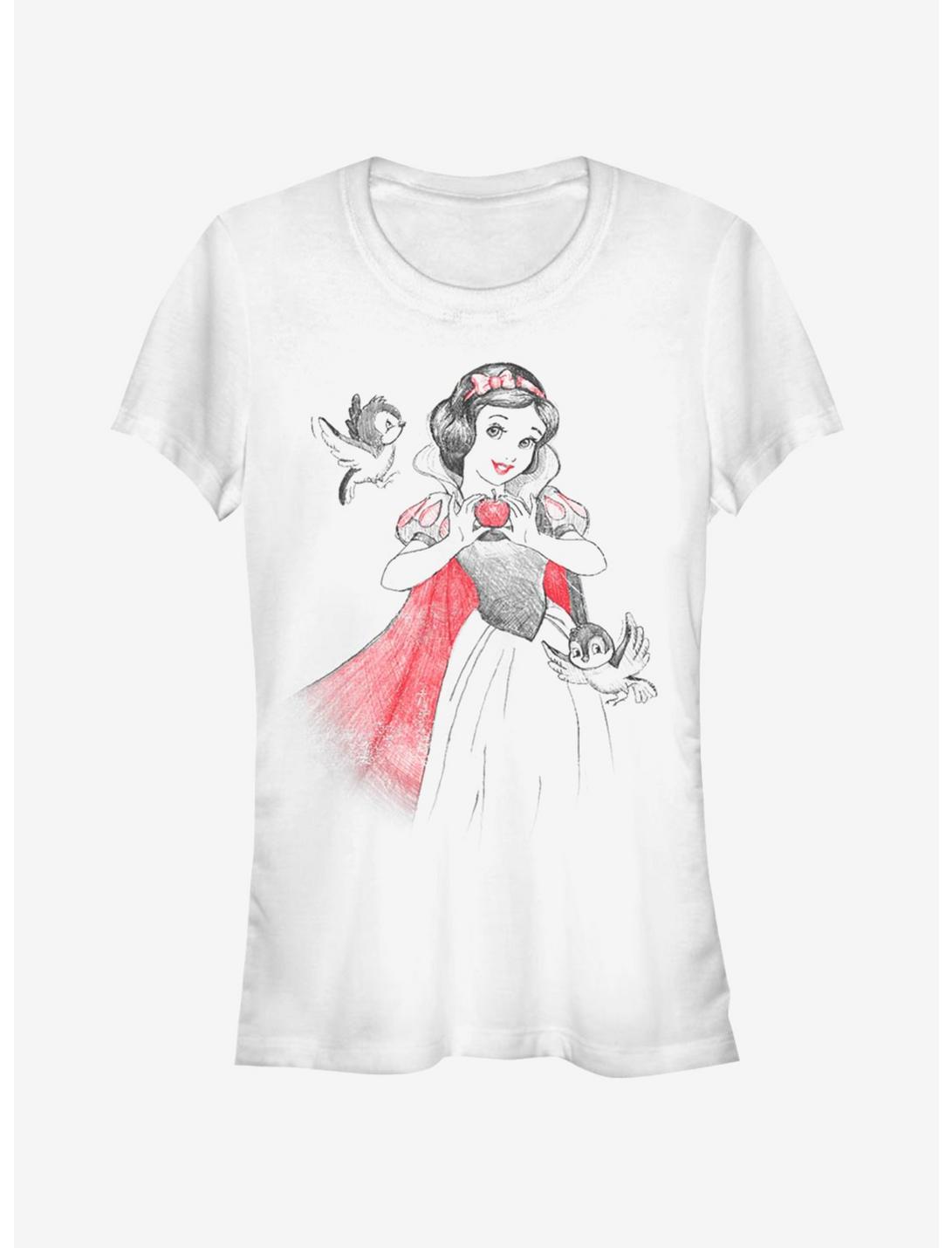 Disney Snow White Snow Sketch Vignette Girls T-Shirt