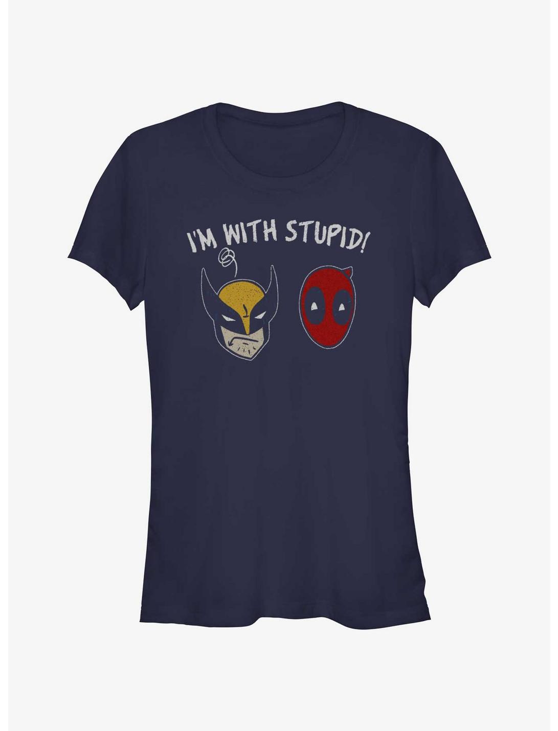 Marvel Deadpool & Wolverine I'm With Stupid Girls T-Shirt